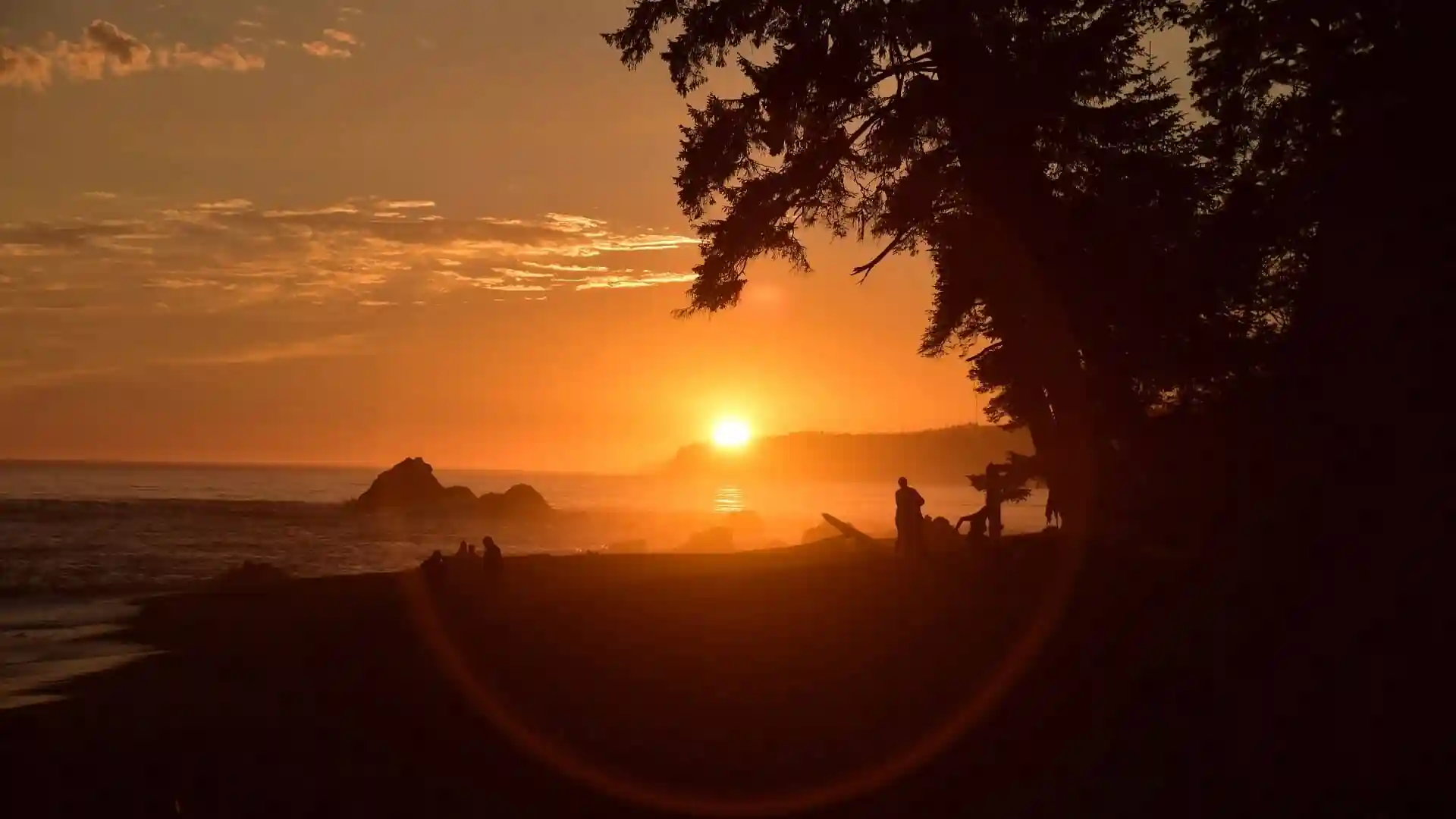 Beratung 3 Sonnenuntergang am West Coast Trail auf Vancouver Island, Westkanada, fotografiert von Verena Schmidt für den Wanderführer und die Vorträge