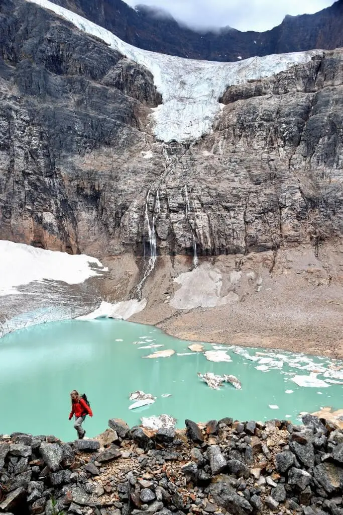 Angelas Glacier in den kanadischen Rocky Mountains, Westkanada, fotografiert von Verena Schmidt für den Wanderführer und die Vorträge